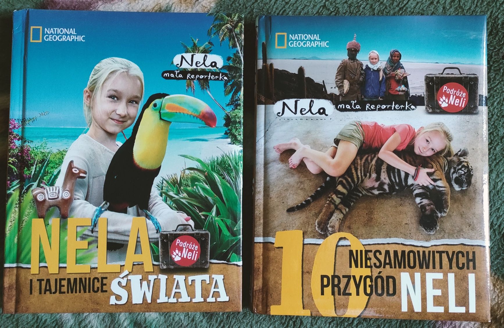 Zestaw dwóch książek o młodej podróżnicze Neli
