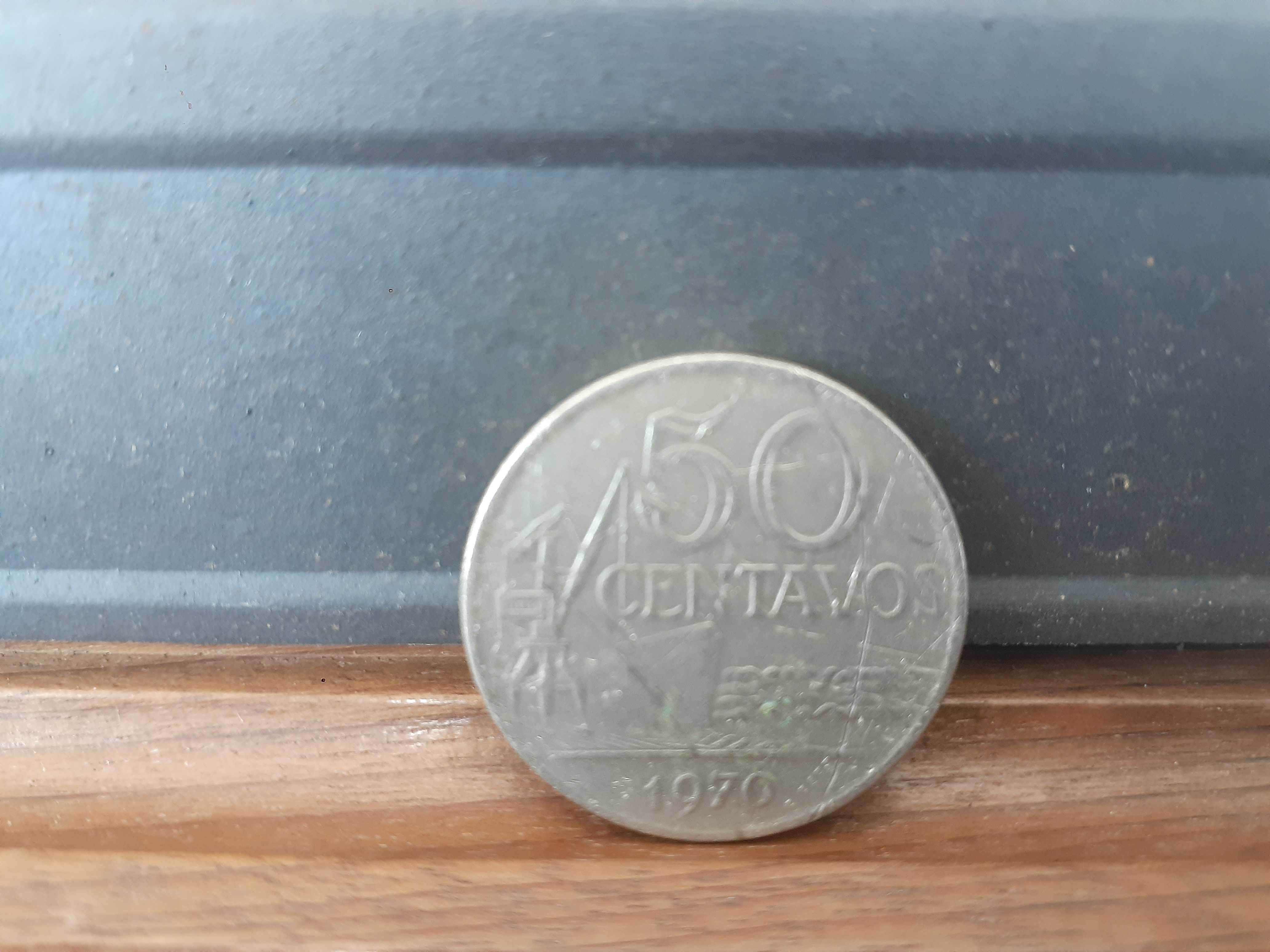 Moeda 50 Centavos 1970 Brasil