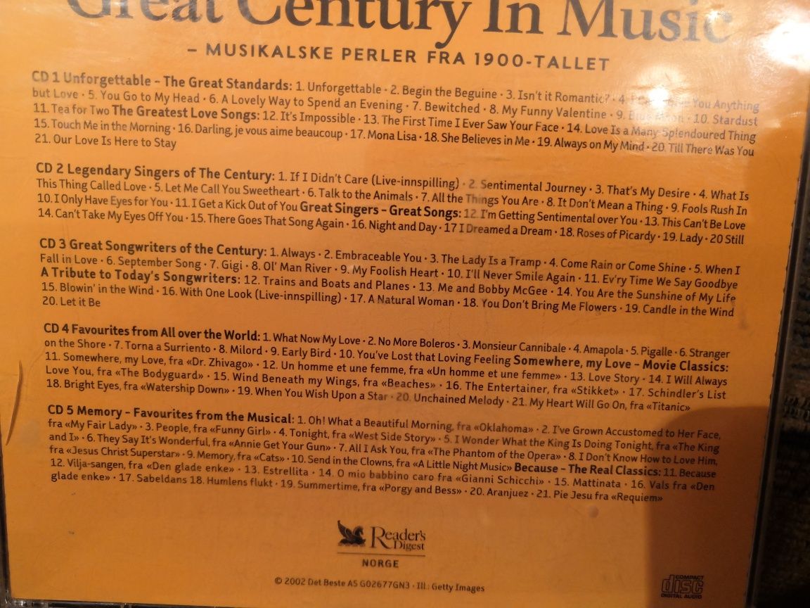 5 płyt CD Great Century in Music