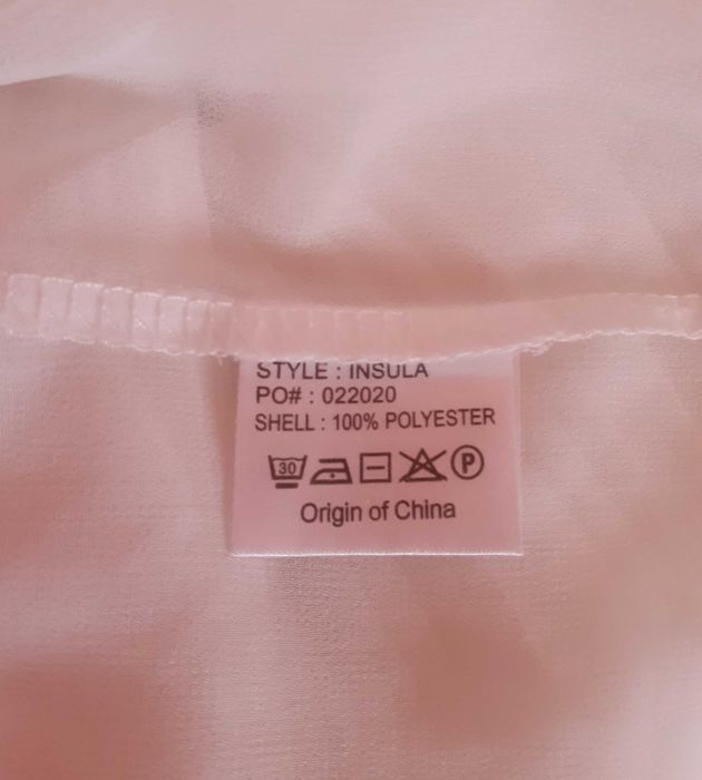 36 38 40 Bluzka z żabotem i plisowanymi rękawami biała przezroczysta