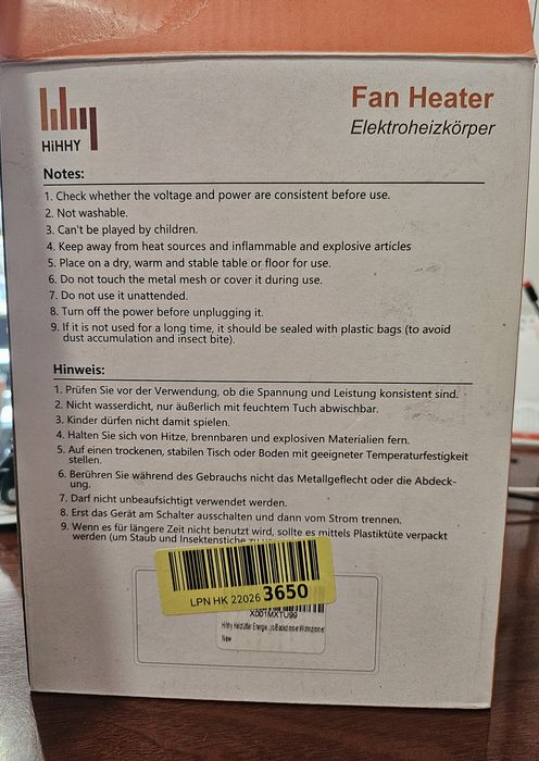 Nagrzewnica -Grzejnik elektryczny