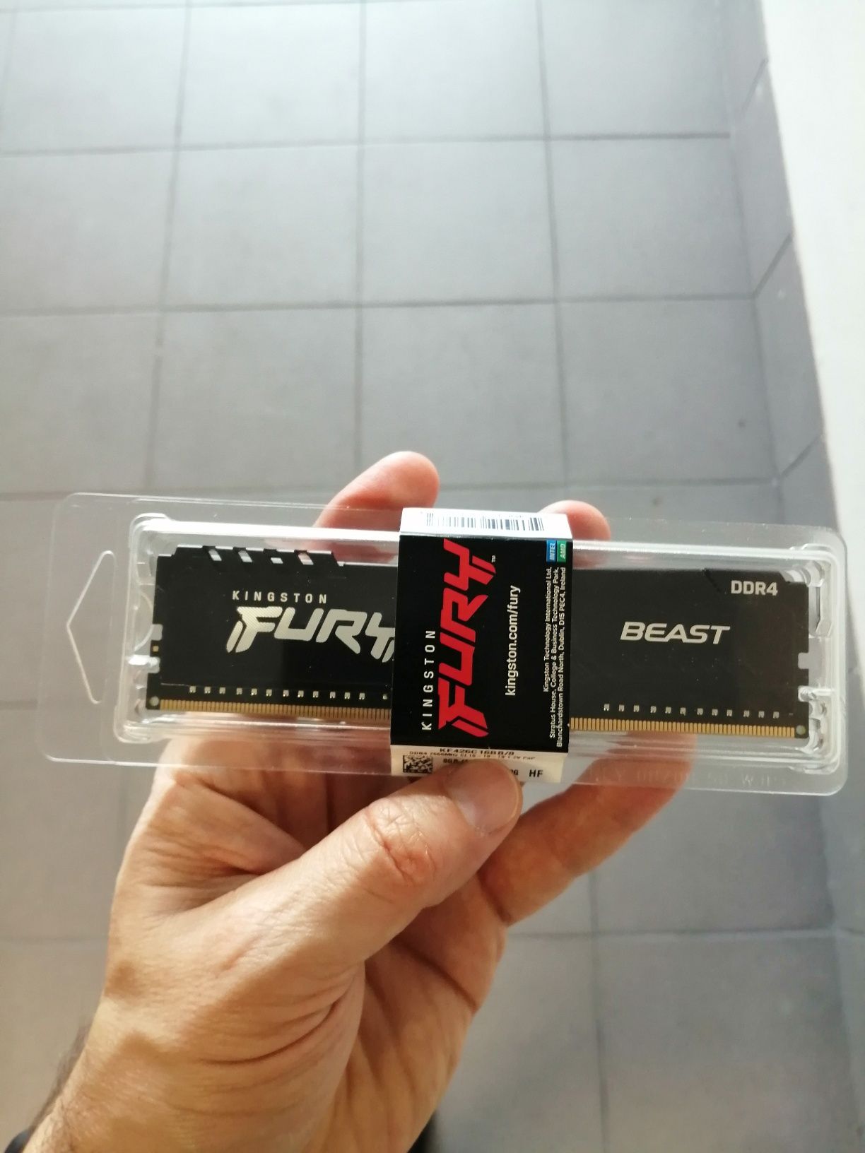 Memória RAM Kingston 8GB Fury Beast DDR4 2666MHz