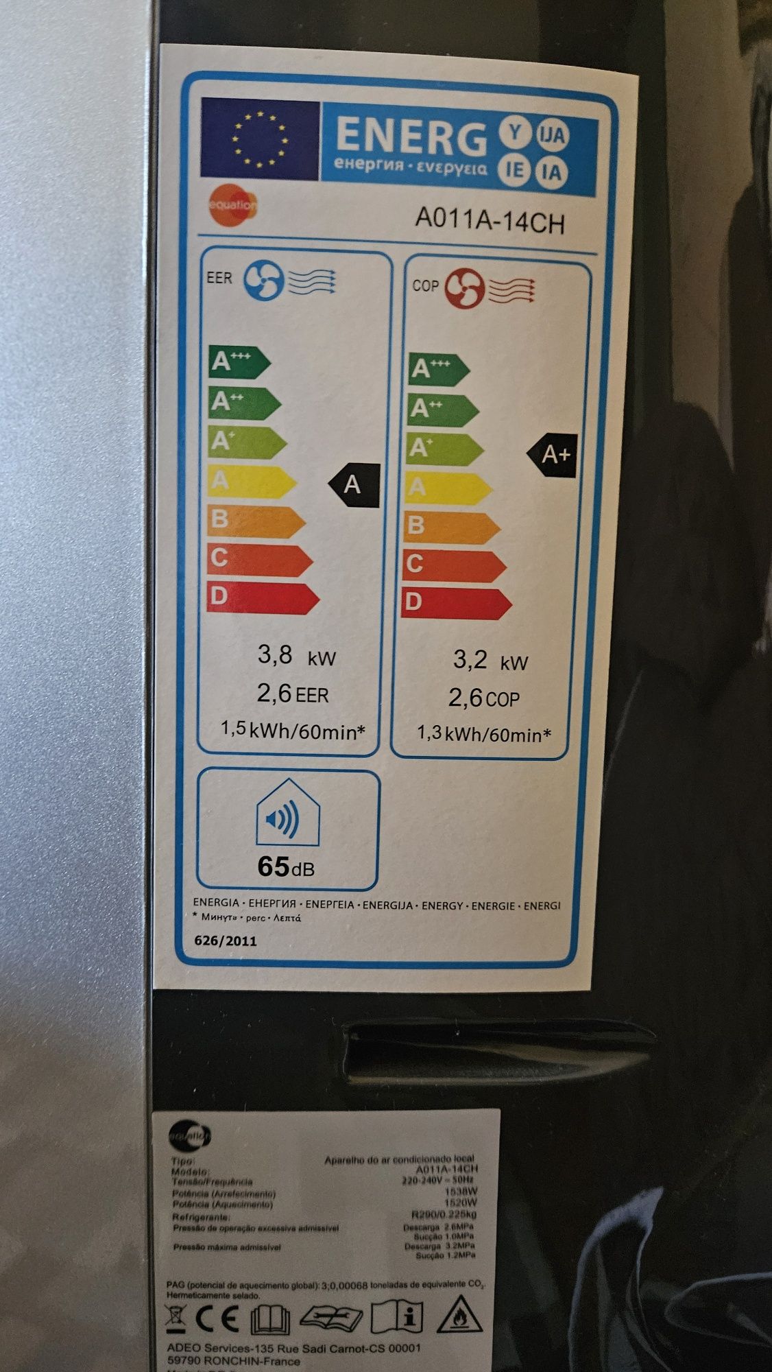 Ar Condicionado Portátil EQUATION 14000 BTU