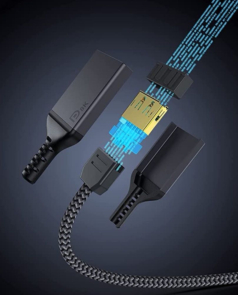 Maxonar adapter USB C DISPLAYPORT 8K 60HZ SZARY 1,2m
