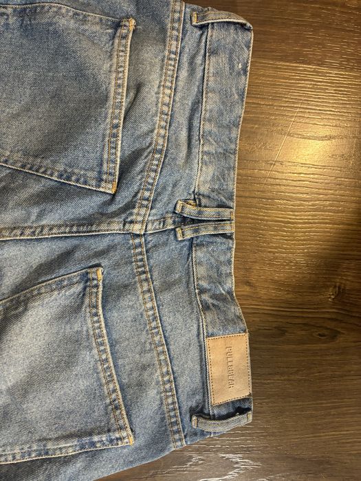 Широкі джинсові шорти на низькій посадці хс