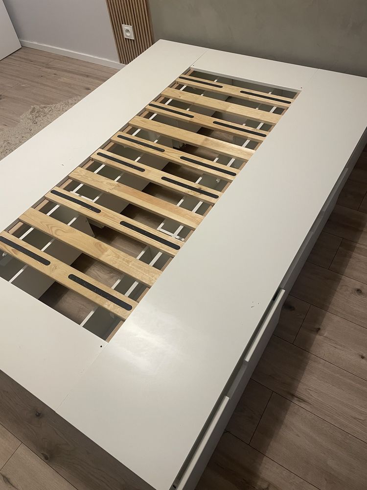 NORDLI Rama łóżka z szufladami, biały140x200 cm