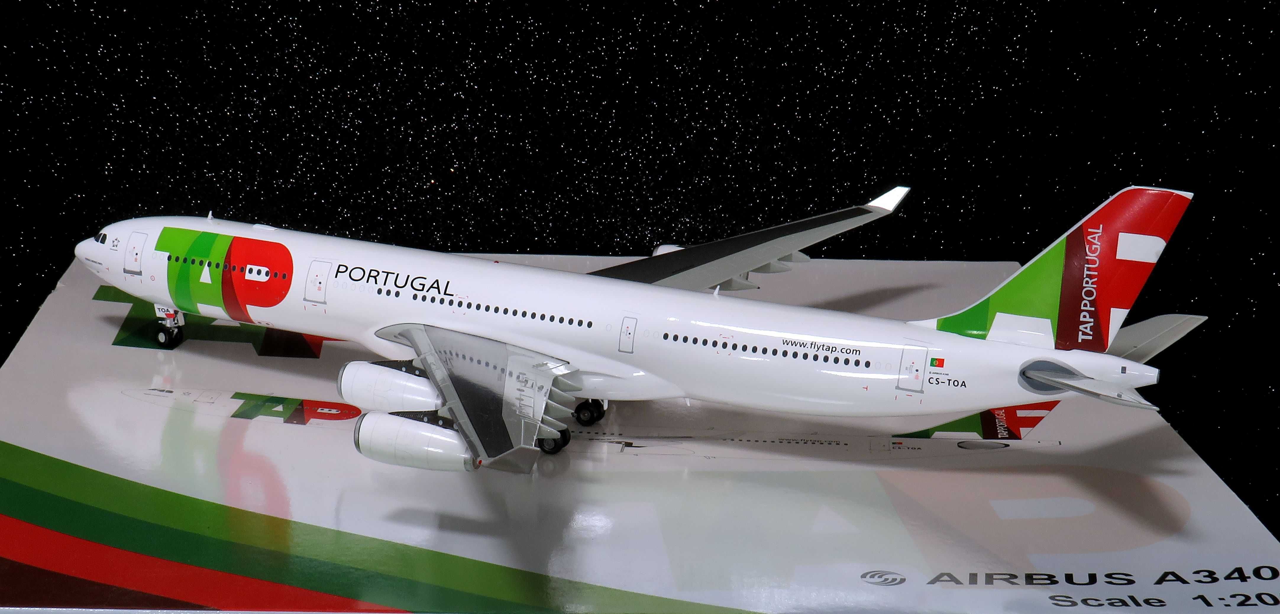 TAP Air Portugal Airbus A340-312 CS-TOA escala 1:200 super raro