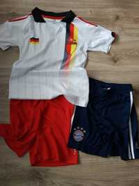Koszulka piłkarska Deutschland, spodenki Bayern i Kipsta 8-9 lat