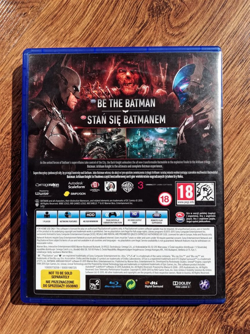 Gra Batman Arkham Knight (PL) PS4
