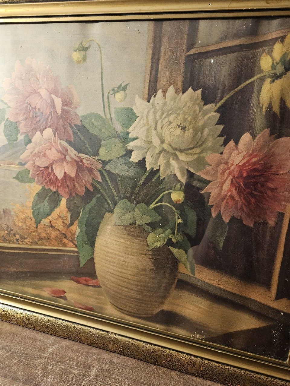 Stary piękny obraz 70/90 cm