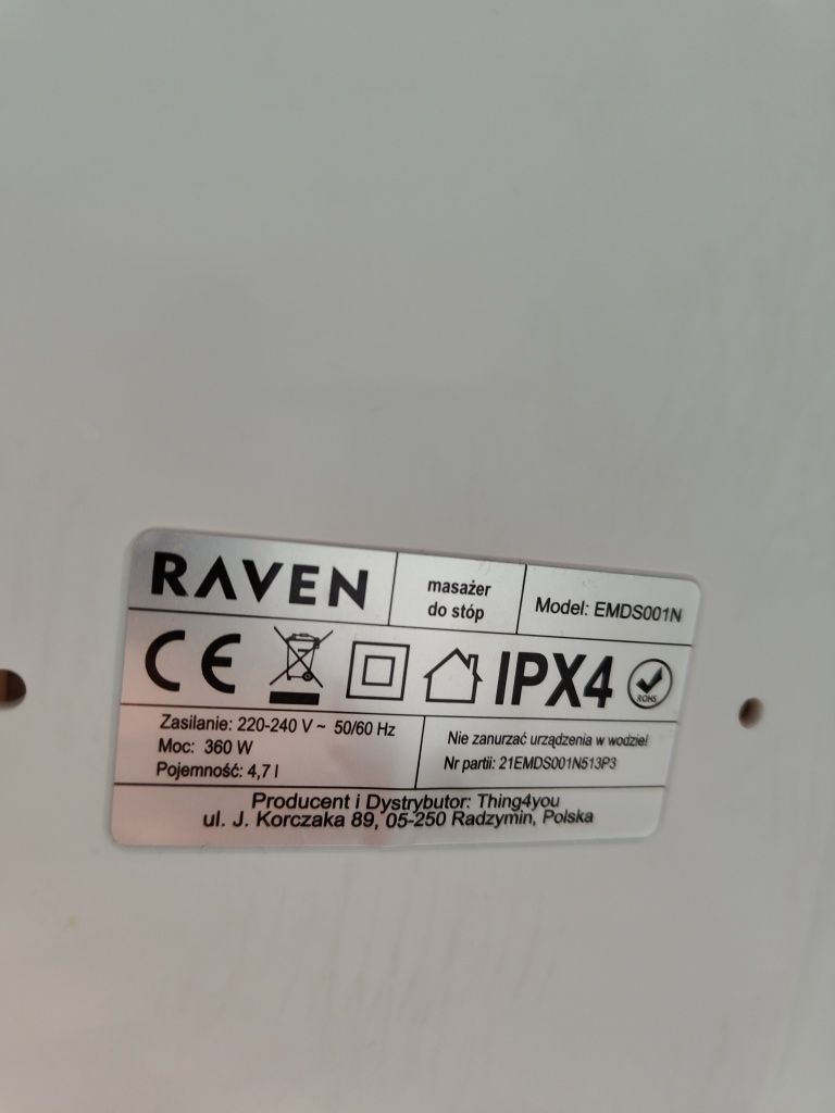 Masażer do stóp raven model EMDS001N