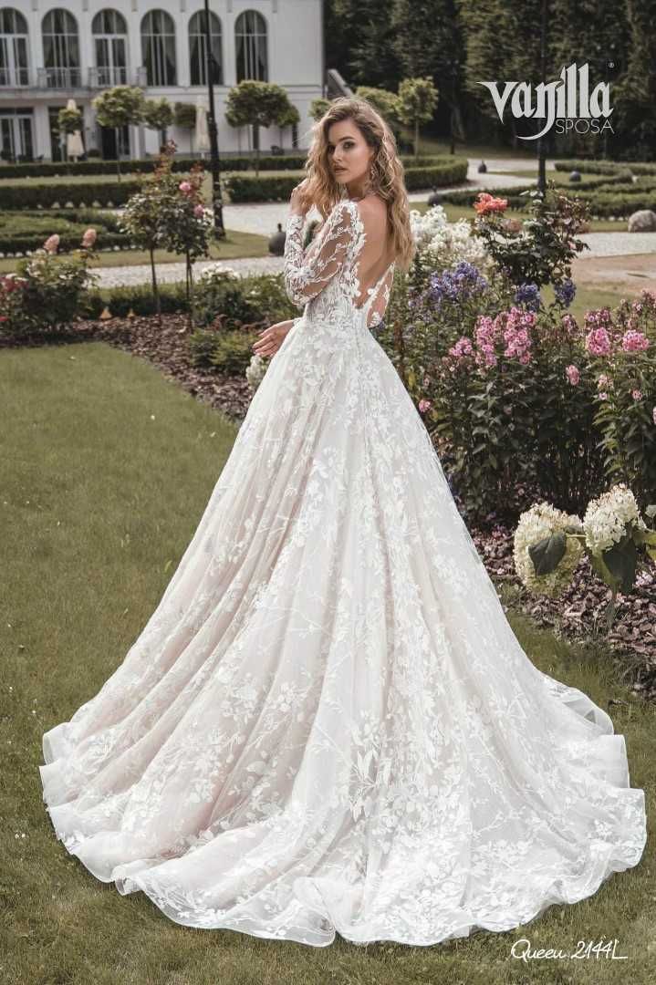 Nr 41/24 suknia Vanilla Sposa 2144 rozmiar 40/42 ecru-beż 2100 zł