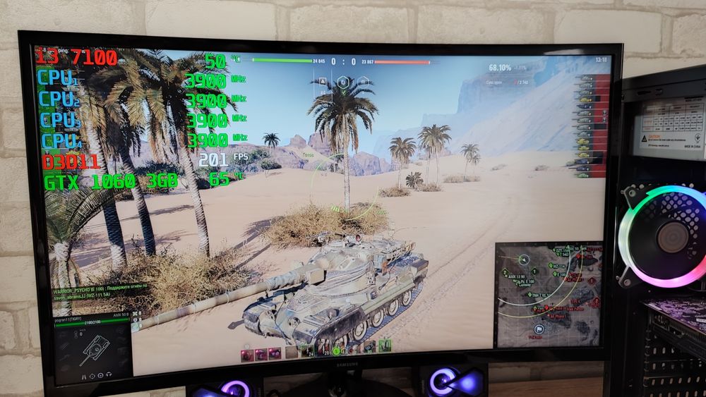 Игровой ПК DDR4 GTX 1060 CS 2 GTA5 WOT fortnite RUST dota2