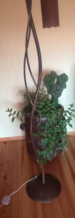 komplet lamp żyrandol, podłogowa i stolowa- nowa, retro rustykalne