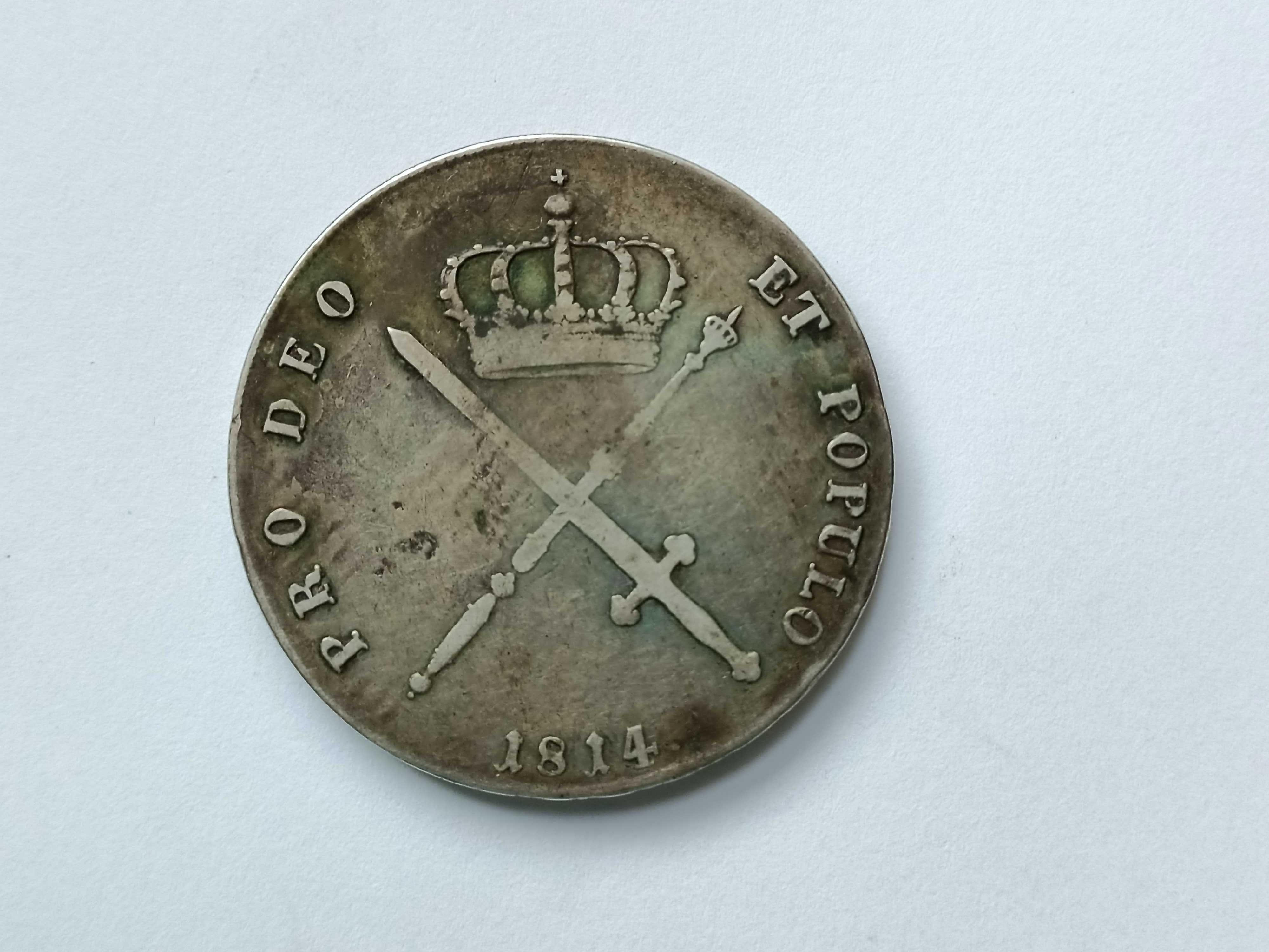 Kronenthaler 1814 r. Maksymilian l Królestwo Bawarii oryginał Srebro