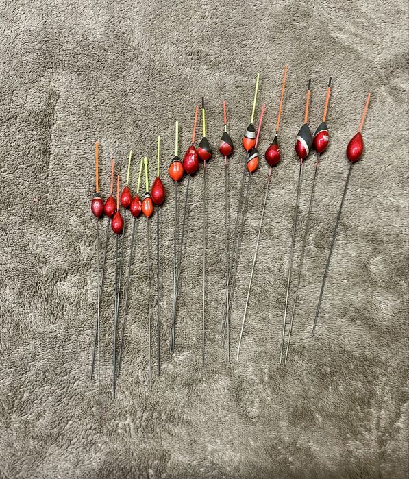 Zestaw 17 spławików do bata/tyczki! Używane/zadbane! Okazja!