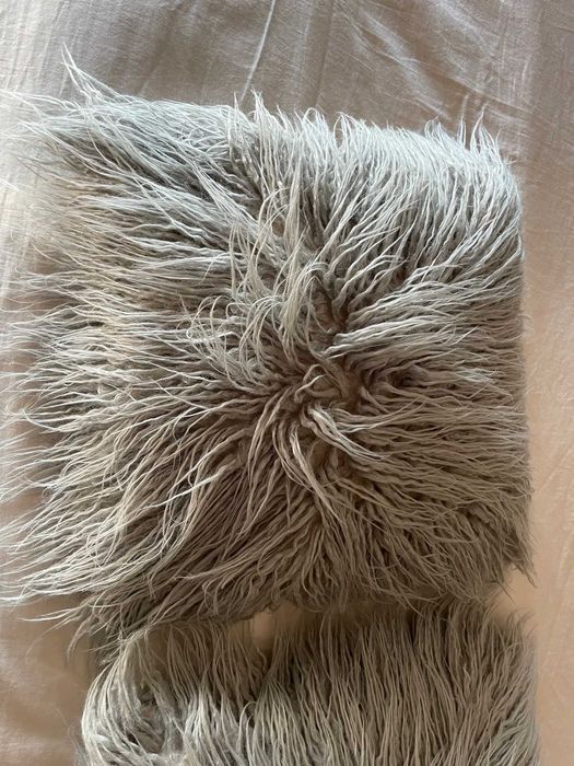 2 almofadas zara home cinzentas de pelo