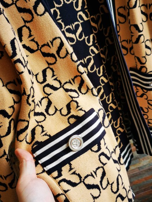 Кардиган Sandro Paris Monogramm Reversible oversized cardigan оригінал