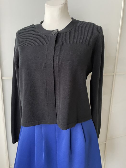 Narzutka/kardigan czarny/ciemnografitowy 14