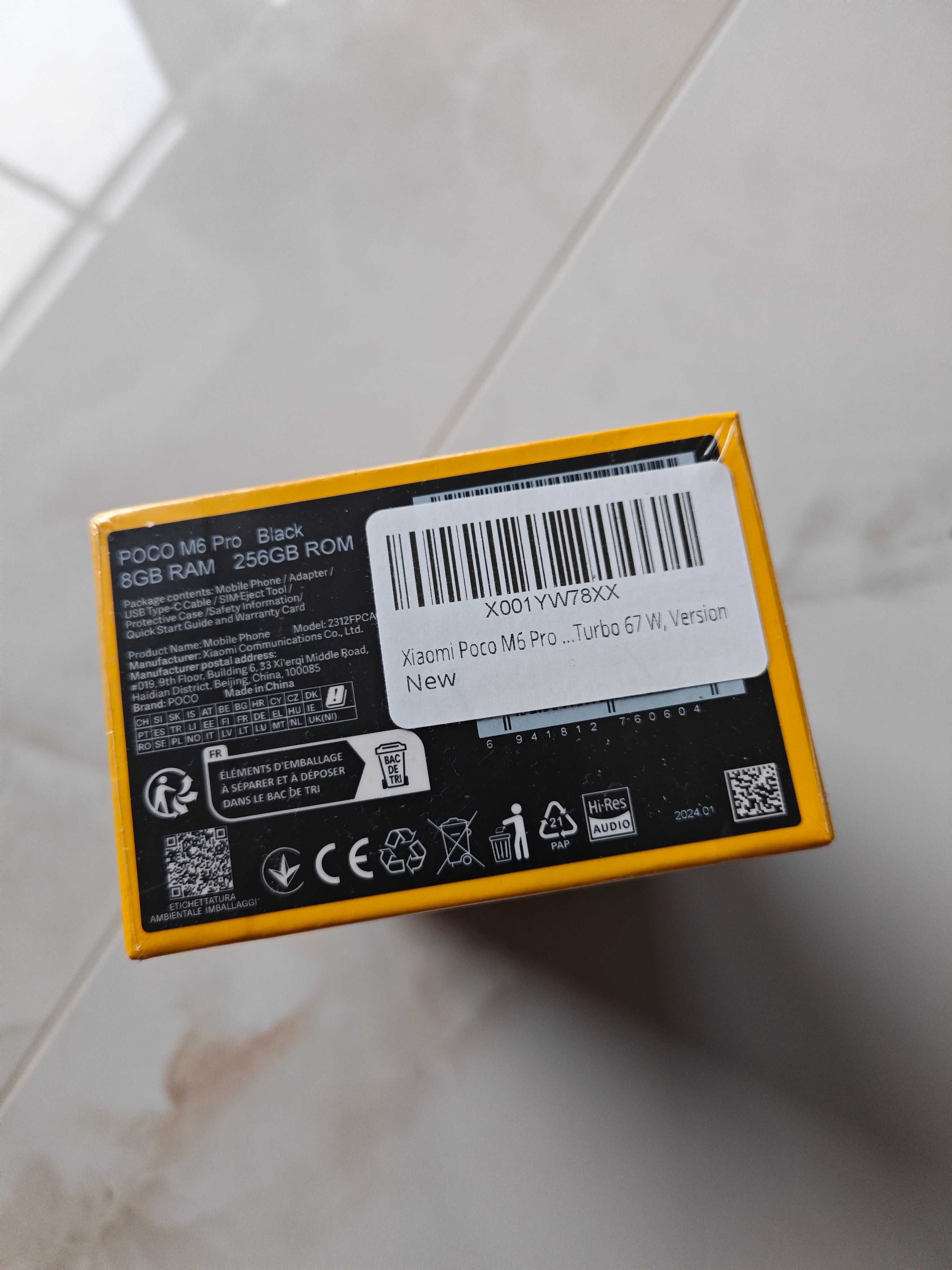 Poco m6 pro 8/256gb Black fabrycznie zafoliowane pudełko