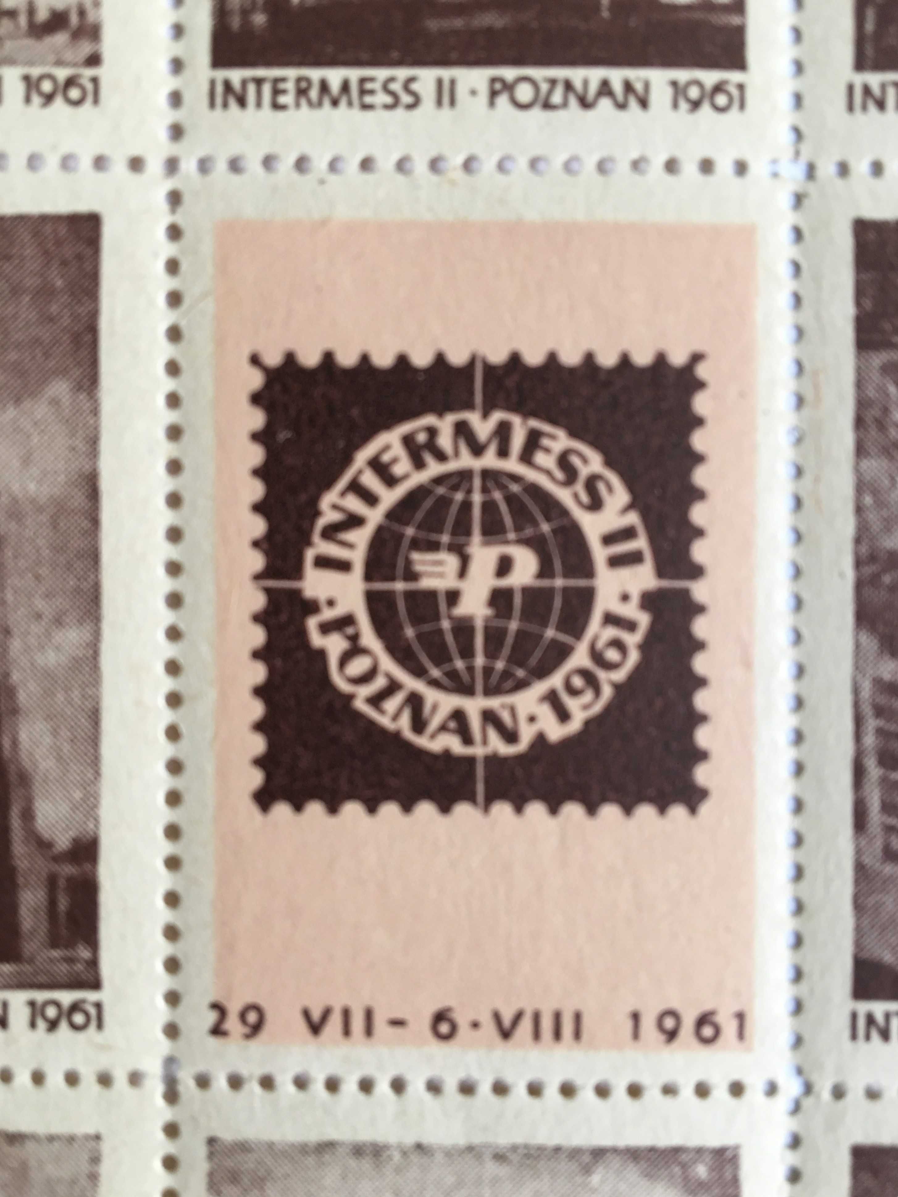 Bloczek filatelistyczny Intermess II Poznań 1961 rok