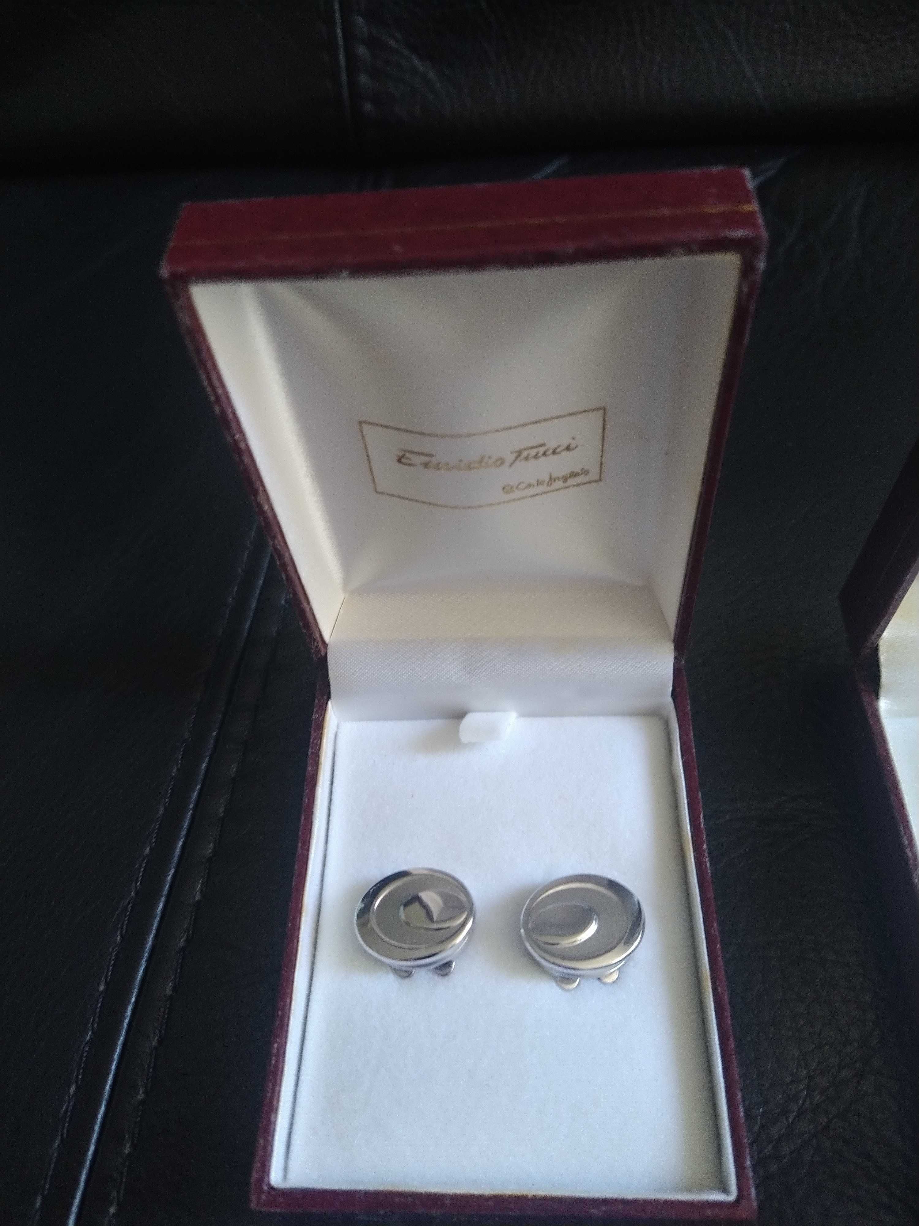 Conjunto alfinete de gravata e botoes punho Emidio Tucci. Novos.
