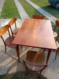 Stół i krzesła prl