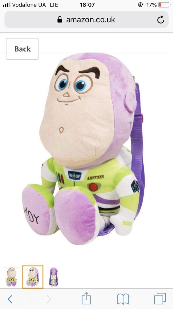 Дитячий рюкзак з Англії Buzz Lighter,Базз Лайтер Toy Story