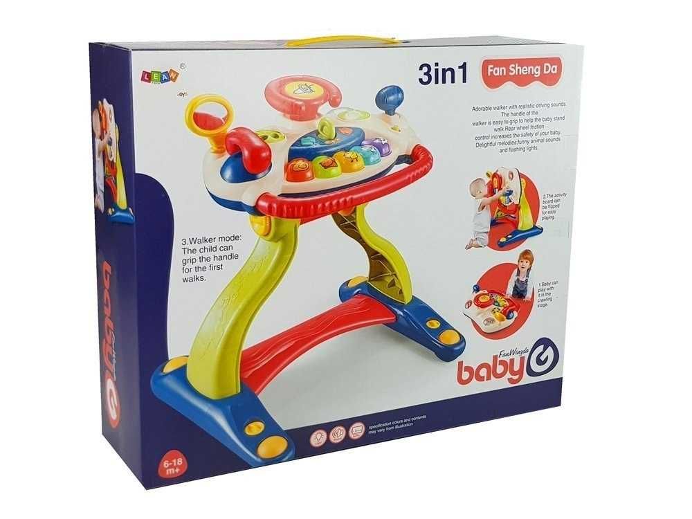 Interaktywny Chodzik Tablica Kierownica 3 w 1 Telefon Dla Niemowląt