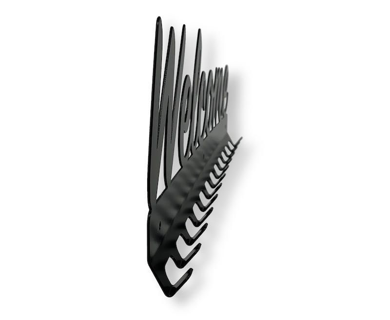 Wieszak ścienny na ubrania "Welcome" XXL -60 cm, 13 haczyków