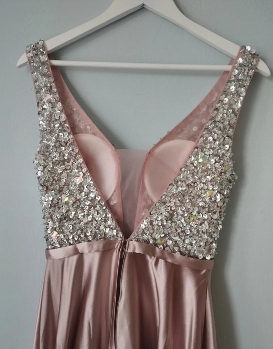 Długa sukienka maxi wieczorowa balowa diamenciki