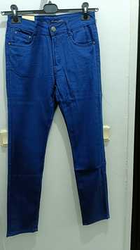 Jeansy klasyczne 38-48 wysoki stan cienkie