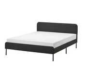 Łóżko rama tapicerowana Ikea SLATTUM Vissle 160x200 cm
