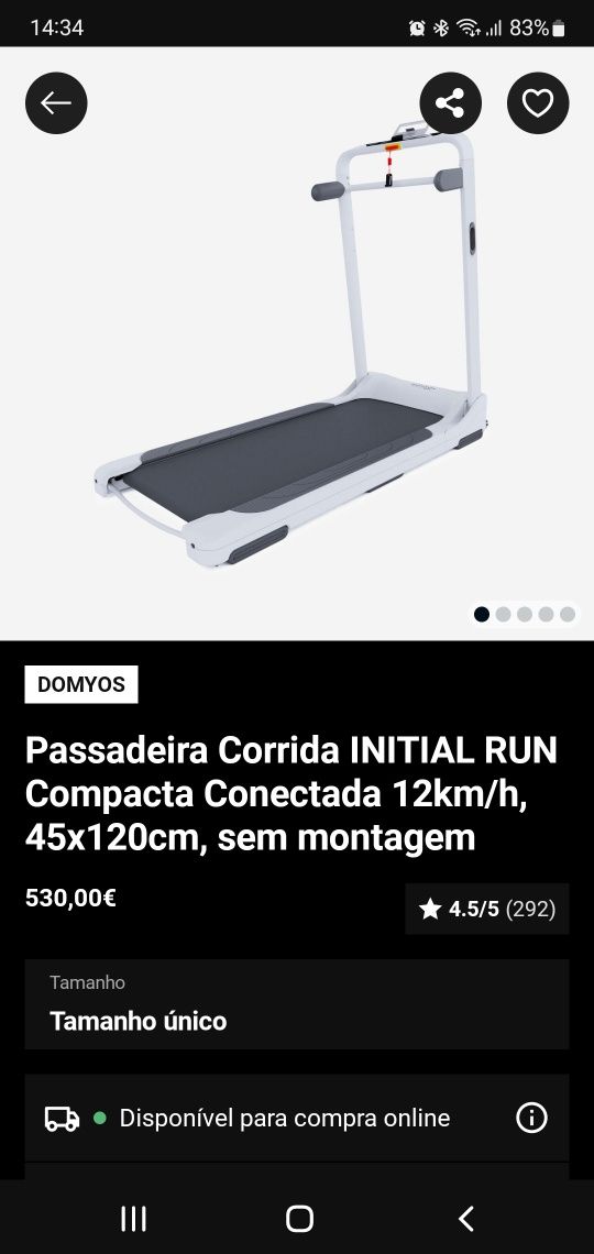 Passadeira Corrida INITIAL RUN DECKATLON 12km/h