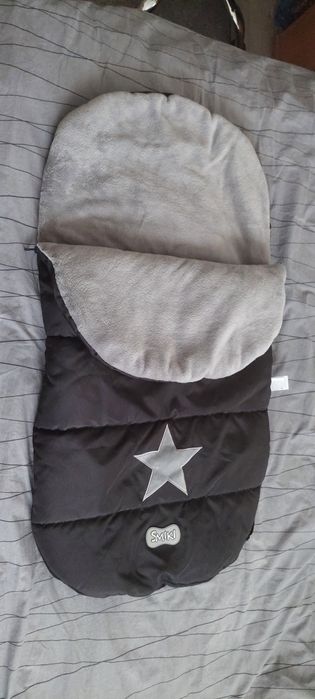 Otulacz pokrowiec na wózek SMIKI czarny szary