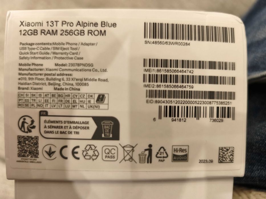 Xiaomi 13t pro 12gb/256gb