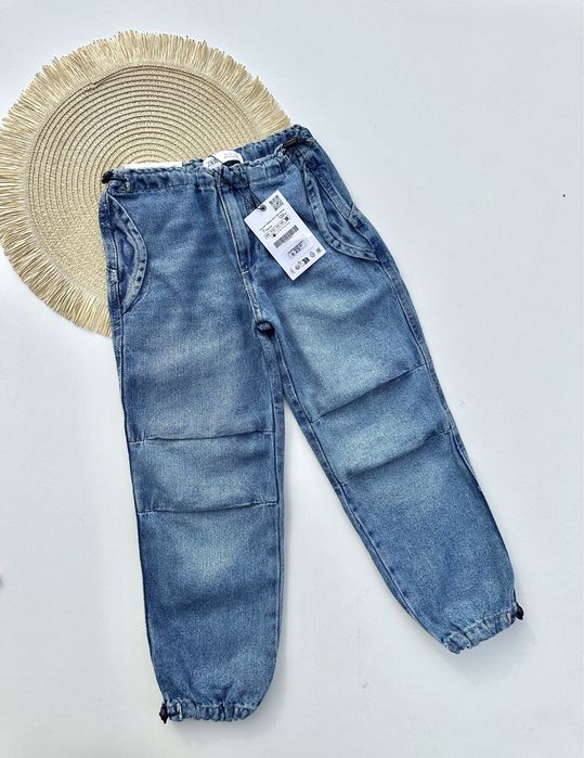 Джинси парашути  карго ZARA з карманами 6, 7, 8, 9 р