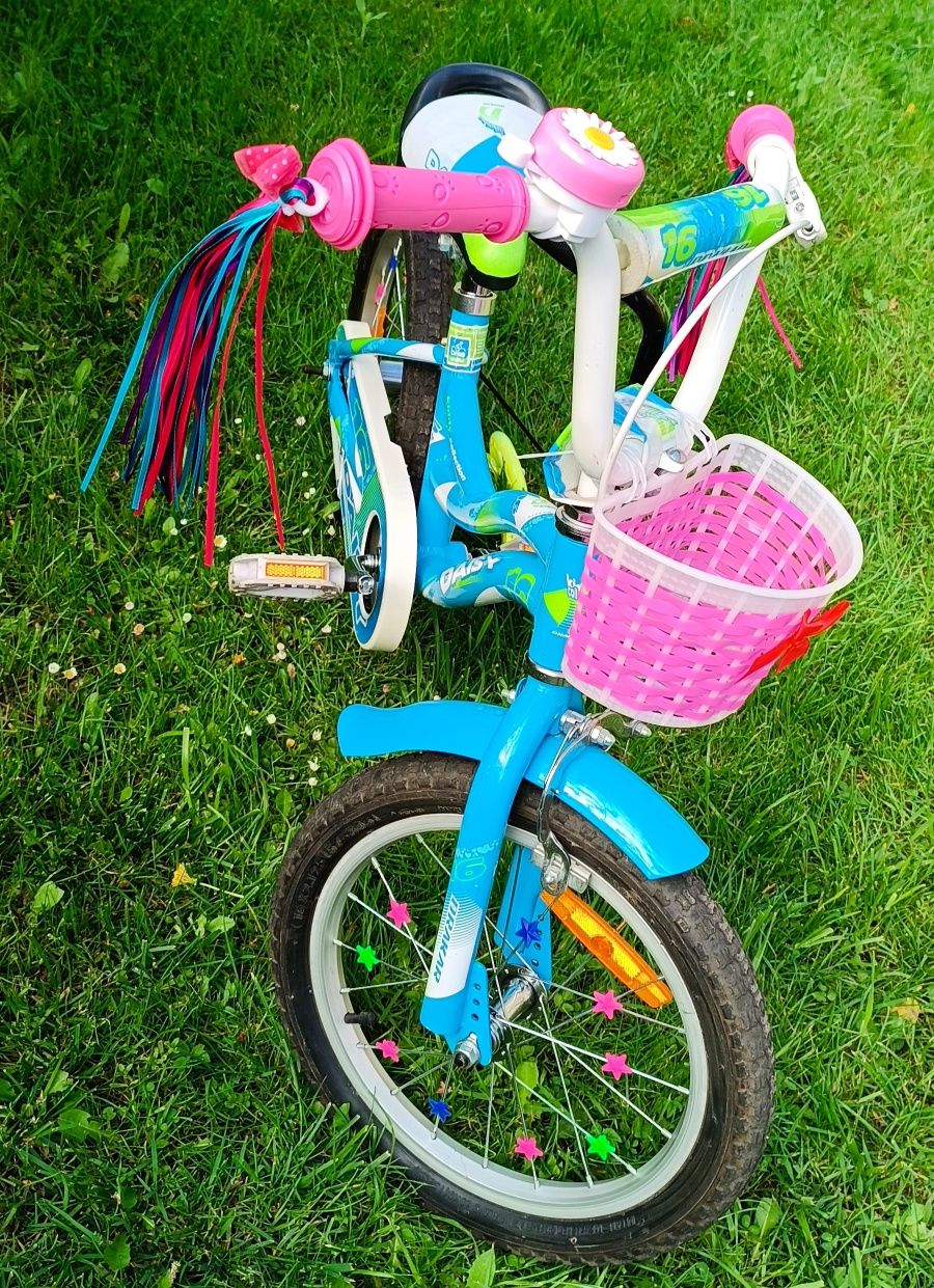 Rowerek Merida na alu ramie w zestawie kółka+kijek/16" Stan bdb!