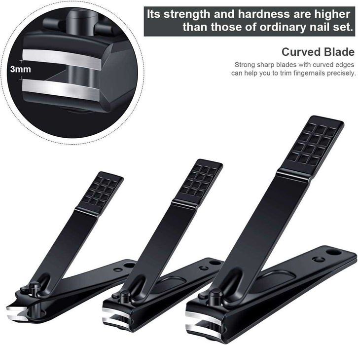 Conjunto de manicure pedicure 16 peças profissionais corta-unhas em aç