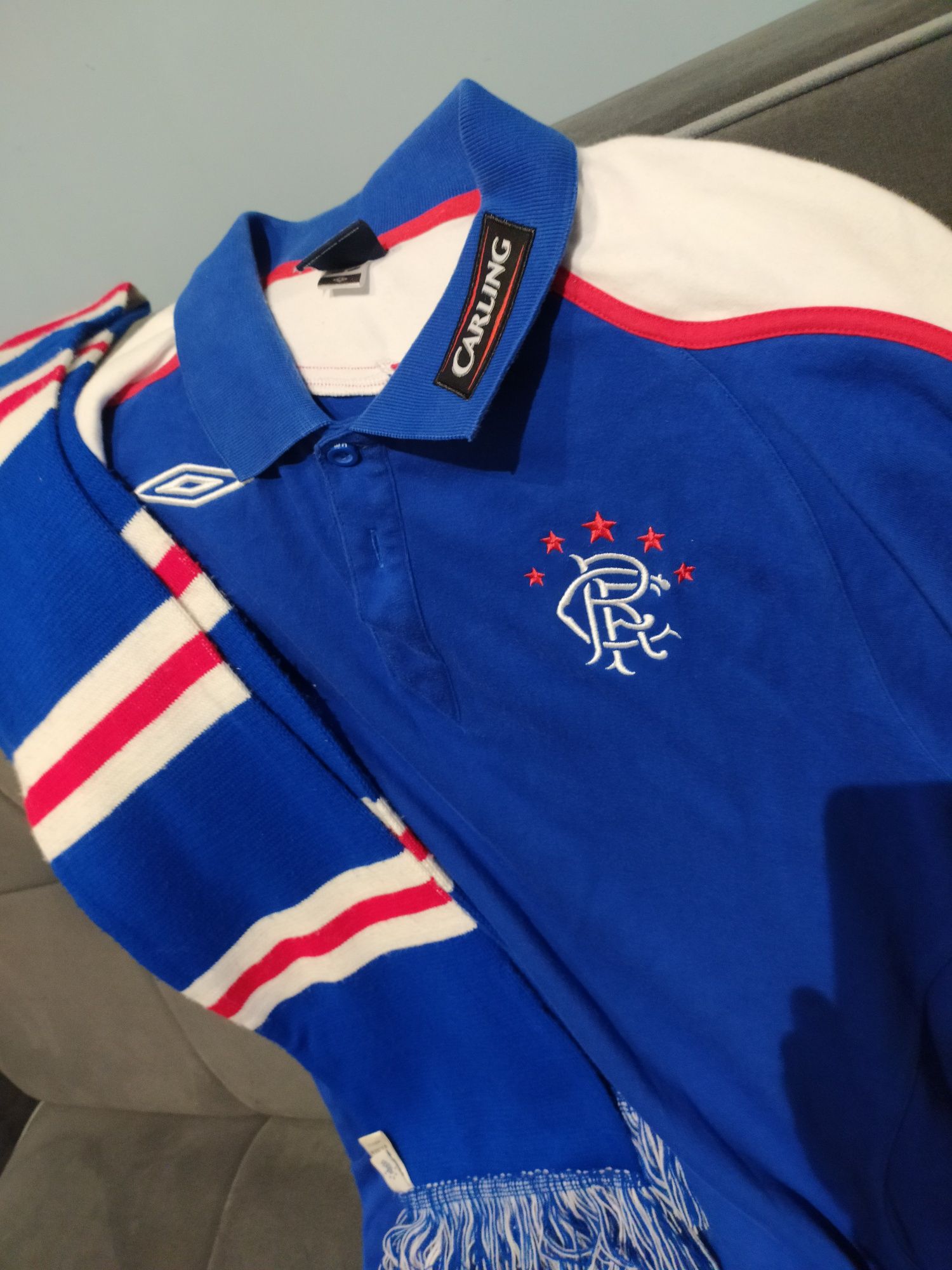 Glasgow Rangers Umbro koszulka polo+ szalik szybka wysyłka