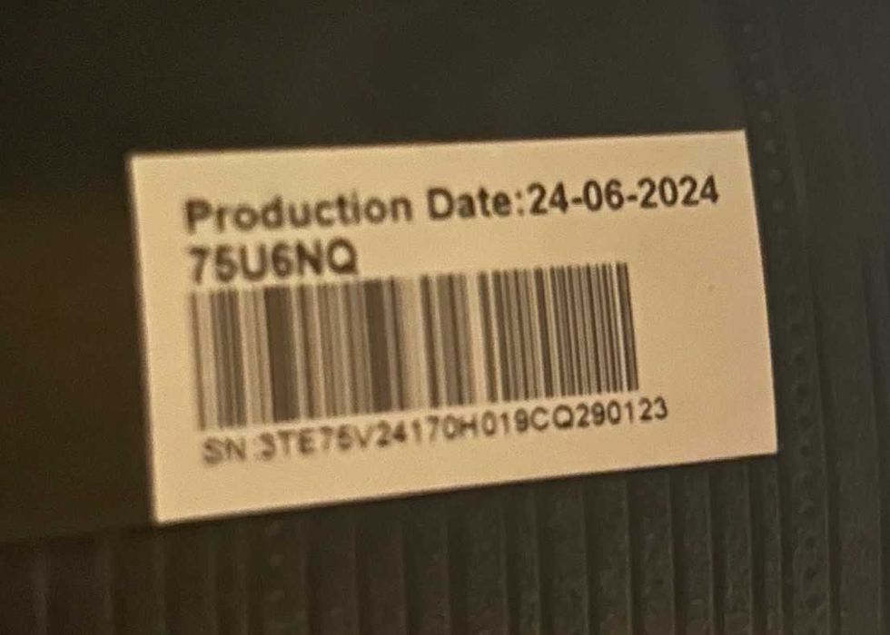 Telewizor HISENSE 75U6NQ 75" 4K Dolby Vision Atmos HDMI 2.1 Jak Nowy