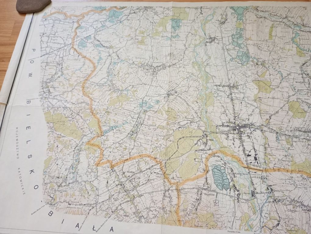 Mapa topograficzna powiatu oświęcimskiego 1:25 000