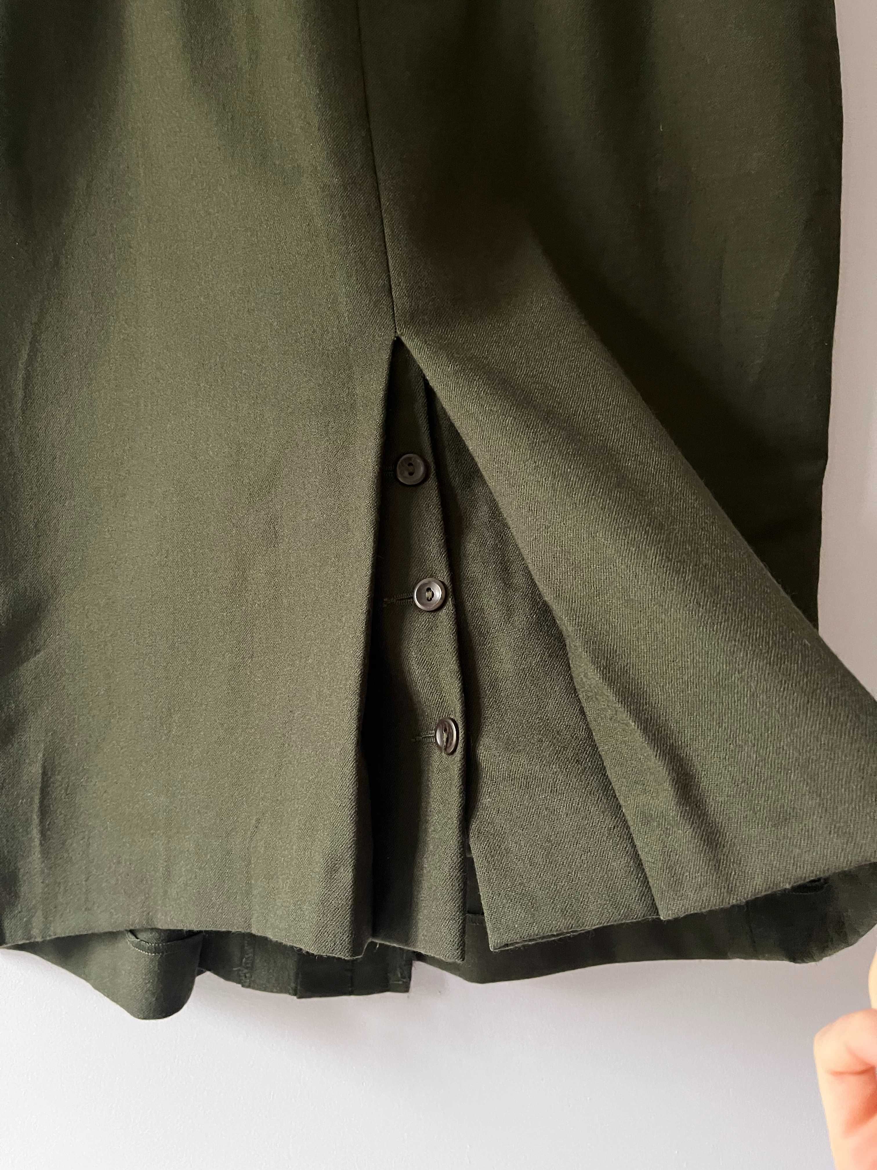 Zielona spódnica 100% wełna