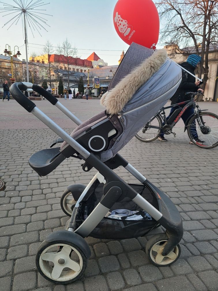 Коляска stokke crusi 3 в 1  + парасолька від сонця