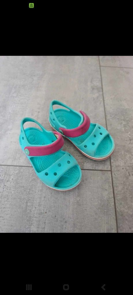 Sandalki crocs niebiesko rozowe
