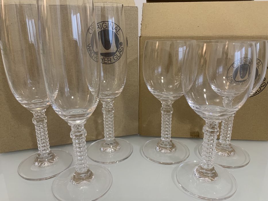 6 kieliszków do wina i 6 do szampana Walther Glass