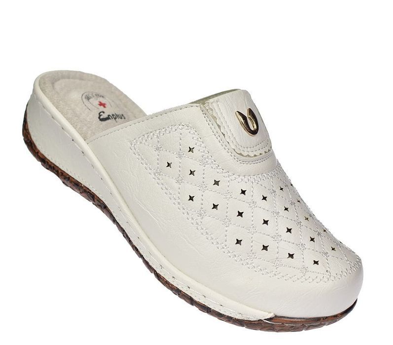 Klapki medyczne damskie na koturnie Enplus JL395 wt roz. 40