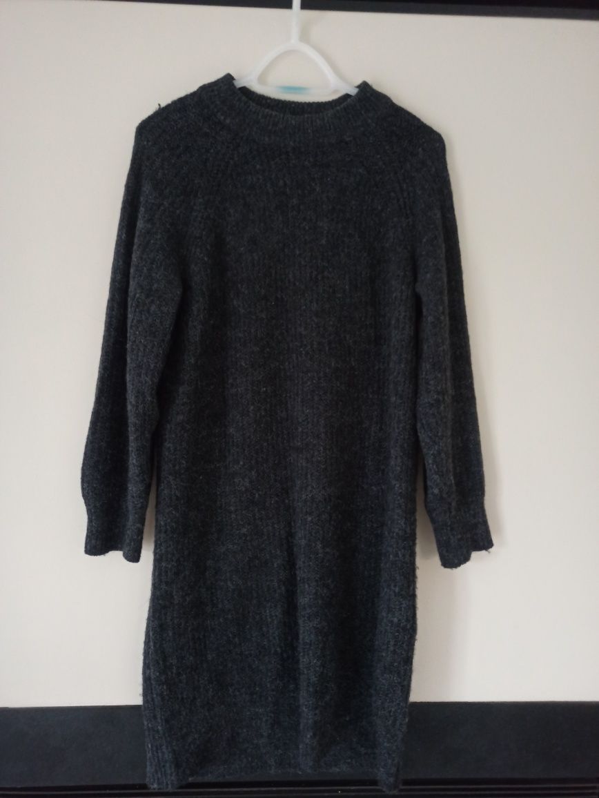 Sweter tunika sukienka Only S M L zima oversize szara