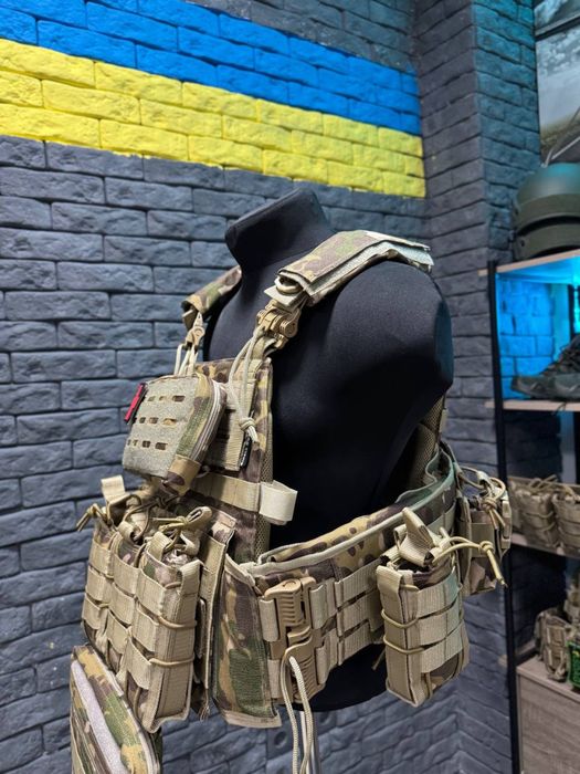 Плитоноска оригінал Single Sword мультикам + бокові кармани плитоноска