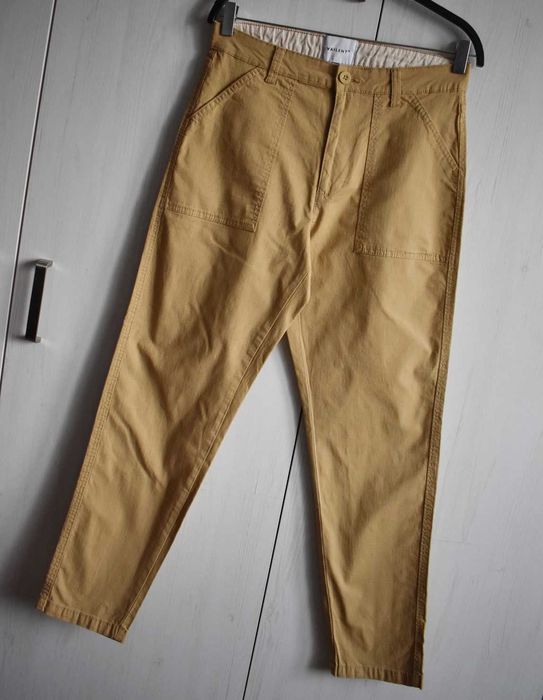 Spodnie materiałowe S cargo chinosy zwężane eleganckie chino bawełnian